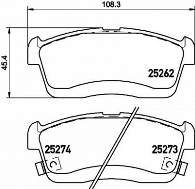 HELLA PAGID 8db355015811 -  Комплект тормозных колодок, дисковый тормоз